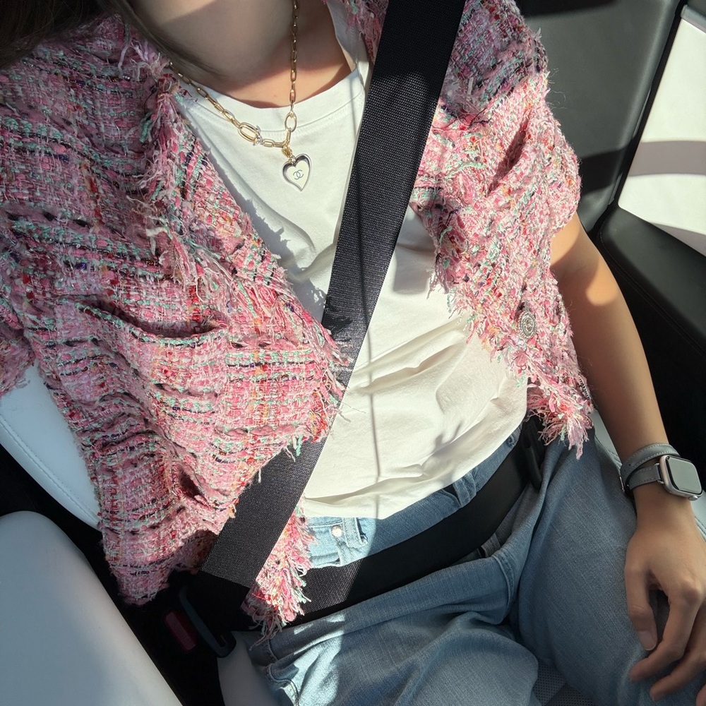Women's Pink Tweed Jacket
